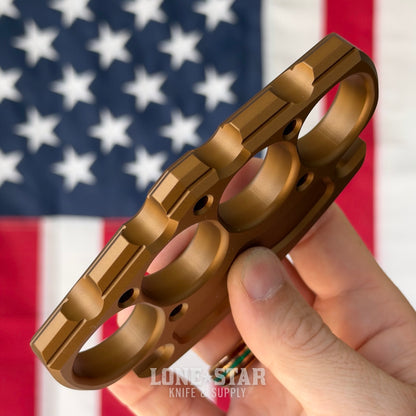 NCC Knives Grapnel Tactical Paperweight, Large Tread Bronze, Billet 6061-T6 Aluminum, Made in USA (NCC-GRAPNEL-BRONZE-LGTREAD)