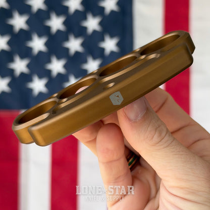 NCC Knives Grapnel Tactical Paperweight, Large Tread Bronze, Billet 6061-T6 Aluminum, Made in USA (NCC-GRAPNEL-BRONZE-LGTREAD)