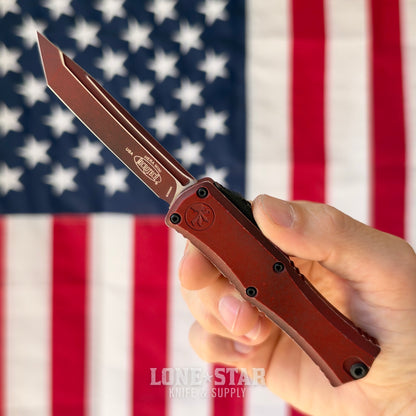 Microtech Hera II Mini T/E OTF, Cerakote Weathered Crimson, 3" M390MK, Blade Show West 2026, Made in USA (1704M-1WCM)