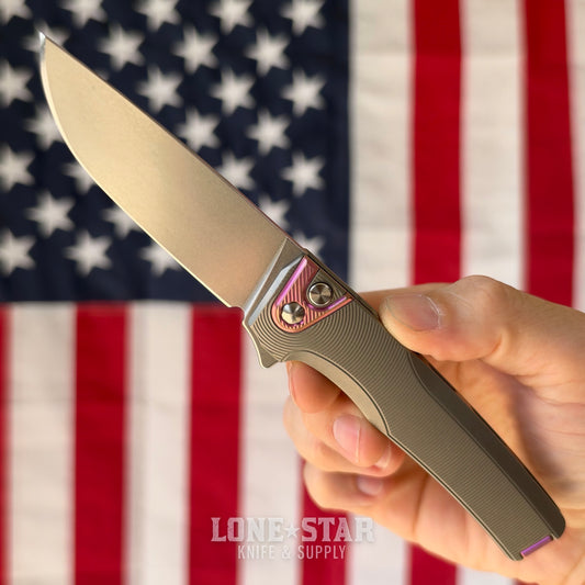 MachineWise Sonora 3.35" Integral Button Lock Flipper, S90V 61.2 HRC, Serial 2406, Made in USA (MW-SONORA-2406)