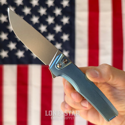 MachineWise Sonora 3.35" Integral Button Lock Flipper, S90V 61.1 HRC, Serial 2398, Made in USA (MW-SONORA-2398)
