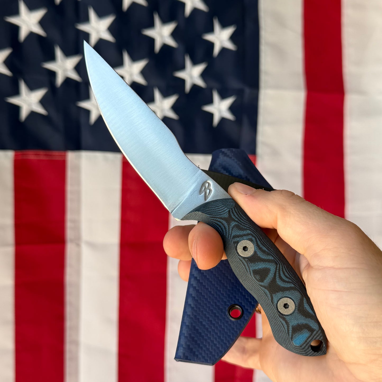 4B Outdoors Mini Reaper 3.75" Fixed Blade – 1095 High Carbon, Convex Grind, Kydex Scout Carry Sheath – Forged in Fire Champion – Made in USA