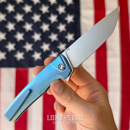 MachineWise Sonora 3.35" Integral Button Lock Flipper, S90V 61.1 HRC, Serial 2398, Made in USA (MW-SONORA-2398)