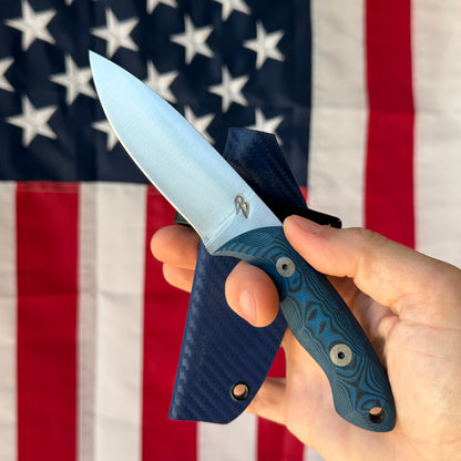 4B Outdoors Mini Snake River 3.5" Fixed Blade – 1095 High Carbon, Convex Grind, Kydex Sheath – Forged in Fire Champion – Made in USA