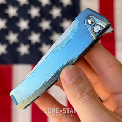 MachineWise Sonora 3.35" Integral Button Lock Flipper, S90V 61.1 HRC, Serial 2398, Made in USA (MW-SONORA-2398)