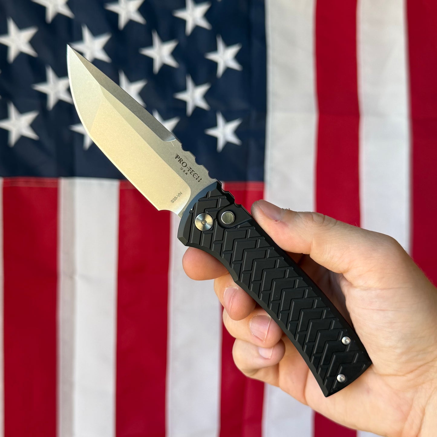 The Back Door: Pro-Tech Redencion Auto - BST26 Tread Black / Stonewash S35vn