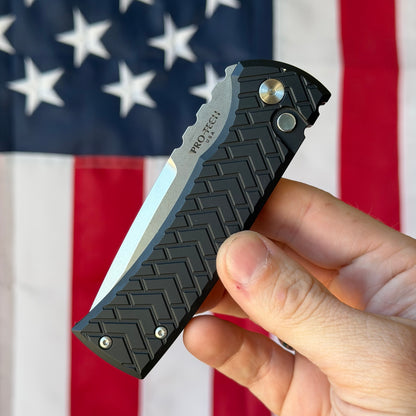 The Back Door: Pro-Tech Redencion Auto - BST26 Tread Black / Stonewash S35vn