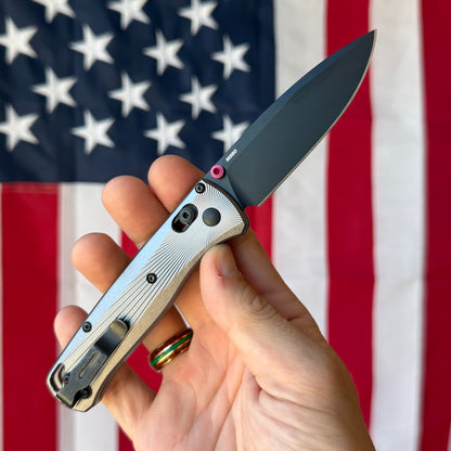 The Back Door: Benchmade Bugout 535BK-4 3.24" AXIS Lock – M390, Grey Aluminum, Black Cerakote – Like New in Box – Made in USA