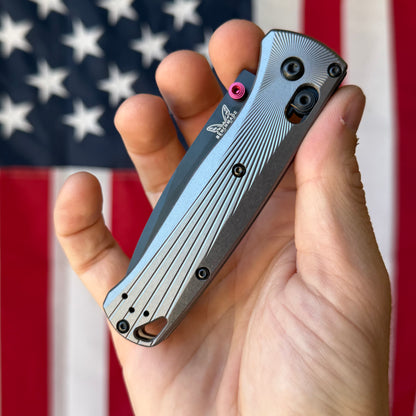 The Back Door: Benchmade Bugout 535BK-4 3.24" AXIS Lock – M390, Grey Aluminum, Black Cerakote – Like New in Box – Made in USA