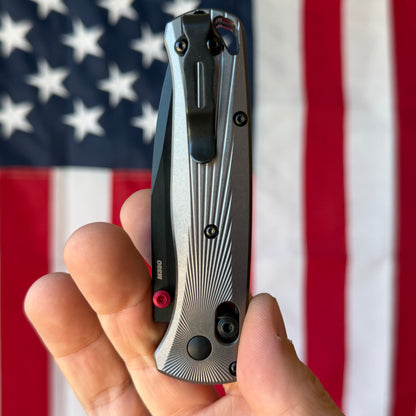 The Back Door: Benchmade Bugout 535BK-4 3.24" AXIS Lock – M390, Grey Aluminum, Black Cerakote – Like New in Box – Made in USA