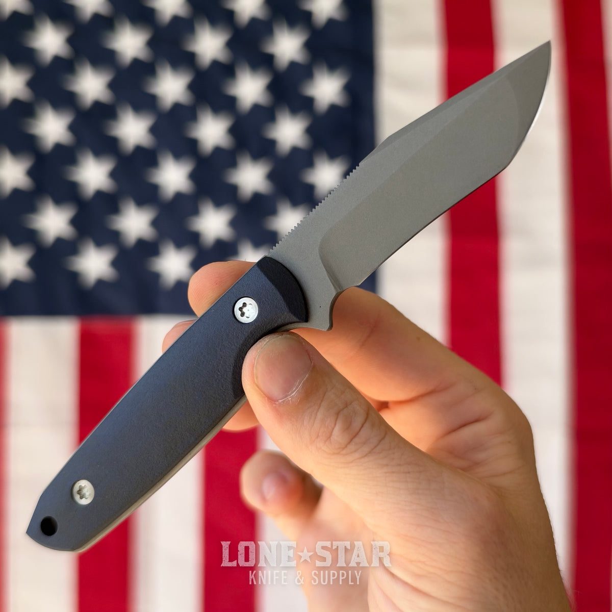 North Edge Tools Raven 3" Fixed Blade, MagnaCut Recurve, Blue Canyon Richlite Scales, Bead Blast, Blade Show Debut, Made in USA (NET-RAVEN-BLUECANYON-BB)
