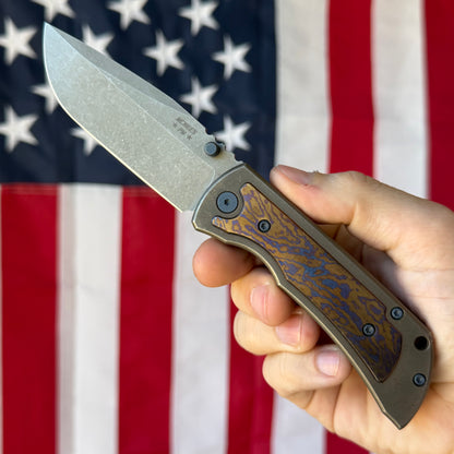 The Back Door: Used – McNees PM MAC2 3.5" Folder, MagnaCut, Timascus Inlay, Frame Lock – Made in USA