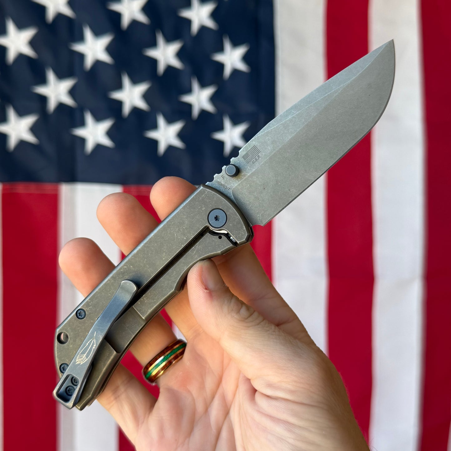 The Back Door: Used – McNees PM MAC2 3.5" Folder, MagnaCut, Timascus Inlay, Frame Lock – Made in USA