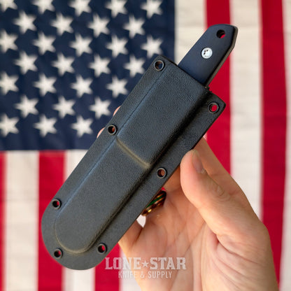 North Edge Tools Raven 3" Fixed Blade, MagnaCut Recurve, Blue Canyon Richlite Scales, Bead Blast, Blade Show Debut, Made in USA (NET-RAVEN-BLUECANYON-BB)
