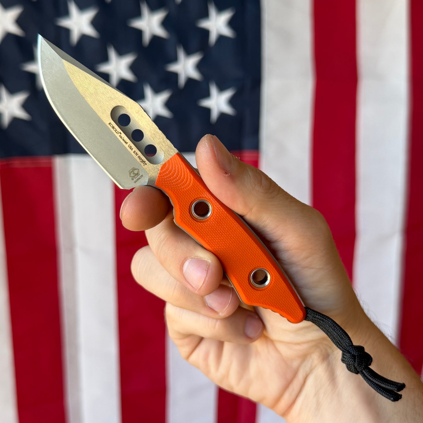 The Back Door: Heretic Knives Kobold Fixed Blade Knife, Orange G10, Stonewash MagnaCut Blade, 2.8″, Made in USA (H065-2A-OG-G10) (Demo)