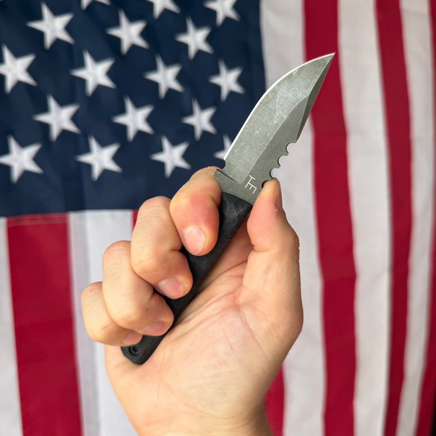 Townsend Knife Co. MC 2.5" Fixed Blade – CPM MagnaCut Acid Washed, Handmade Leather Sheath – Made in USA