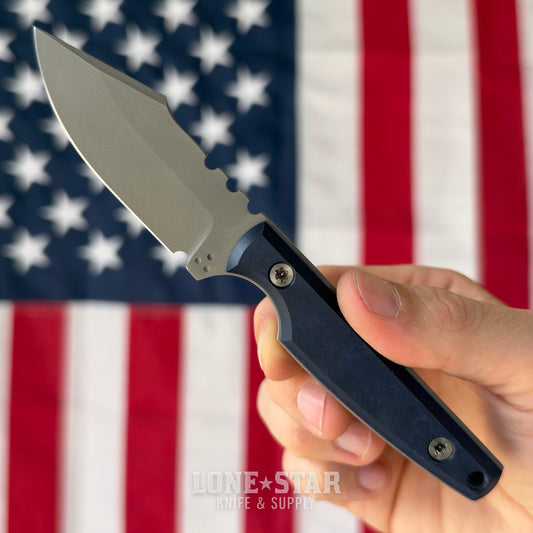 North Edge Tools Osprey EDC 3" Fixed Blade, MagnaCut, Richlite Scales, Bead Blast, Made in USA (NET-OSPREYEDC-RICHLITE-MC)