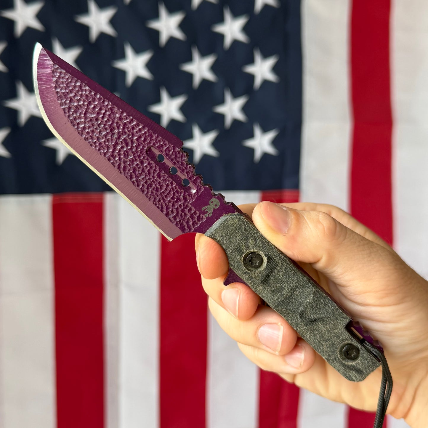 Severed Metal Works Phantom Pain 3.7" Fixed Blade – 80CrV2, Harpoon Back, Kydex Sheath – Made in USA