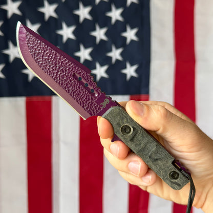 Severed Metal Works Phantom Pain 3.7" Fixed Blade – 80CrV2, Harpoon Back, Kydex Sheath – Made in USA