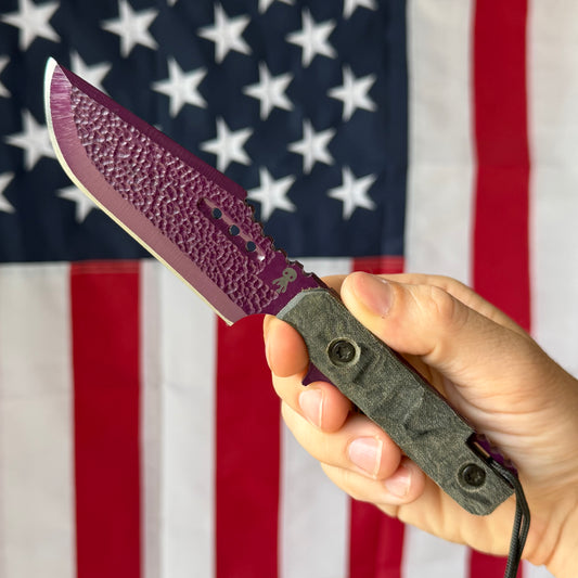Severed Metal Works Phantom Pain 3.7" Fixed Blade – 80CrV2, Harpoon Back, Kydex Sheath – Made in USA