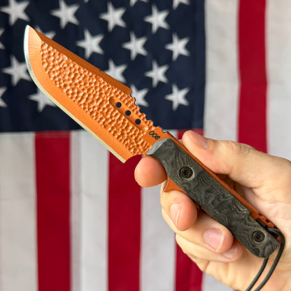 Severed Metal Works Phantom Pain 3.7" Fixed Blade – 80CrV2, Harpoon Back, Kydex Sheath – Made in USA