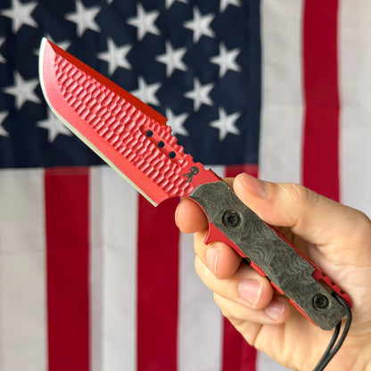 Severed Metal Works Phantom Pain 3.7" Fixed Blade – 80CrV2, Harpoon Back, Kydex Sheath – Made in USA
