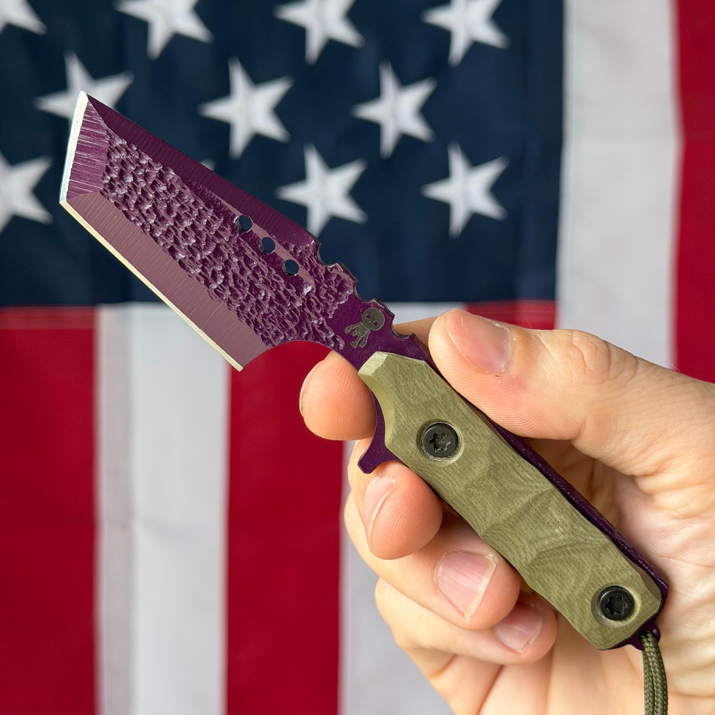 Severed Metal Works Zealot Fixed Blade – 2.5” Tanto Blade, 80CrV2 Steel, Micarta Scales – Made in USA