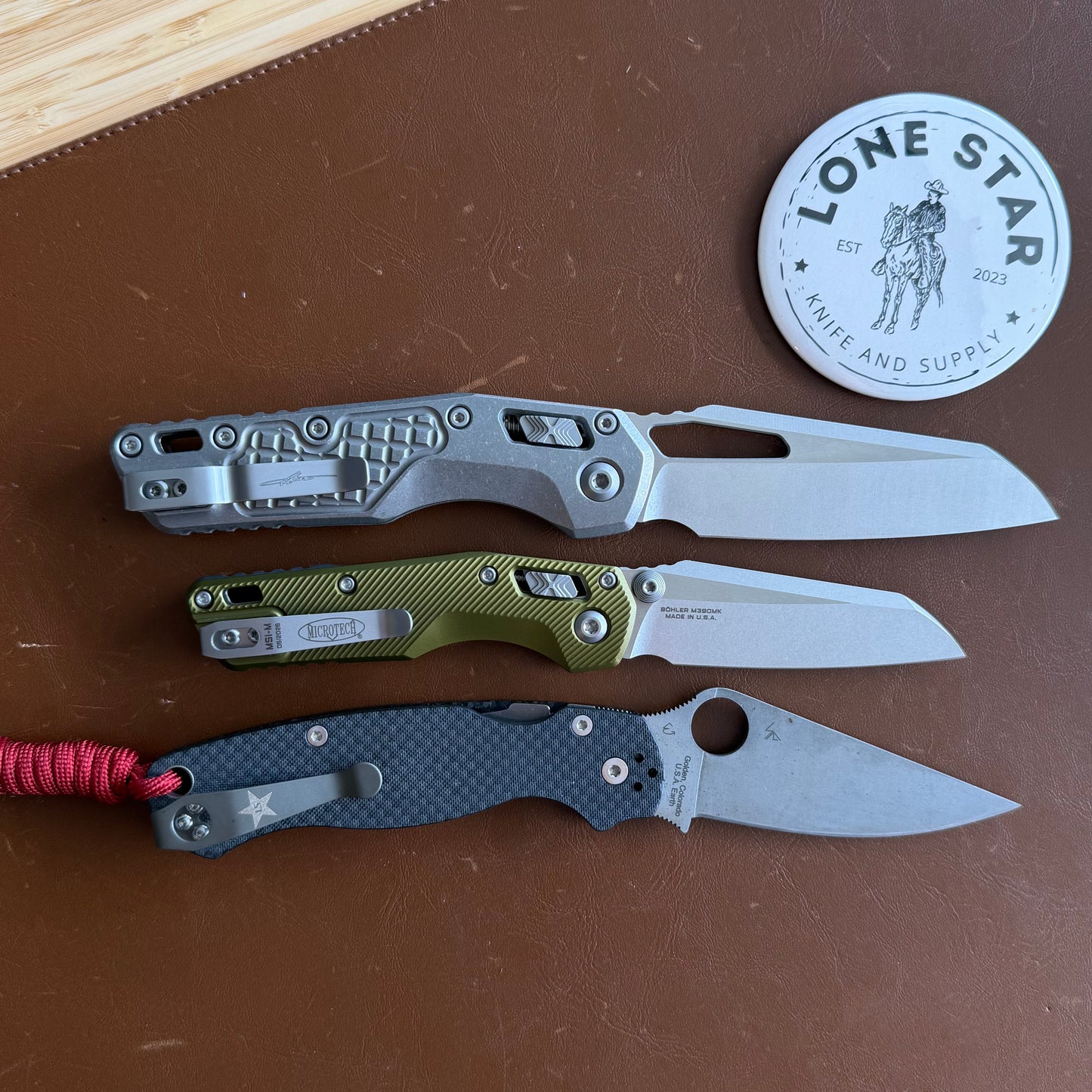 Microtech MSI Mini RAM-Lok 3.15" – OD Green Fluted Aluminum, M390MK Stonewash – Made in USA (210M-10FLOD)