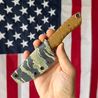 Maximus Knives Mamba Hybrid 3" Fixed Blade – Rock Textured G10, 80CrV2, Sabre Grind Reverse Tanto – Made in USA (MK-HYBRID)