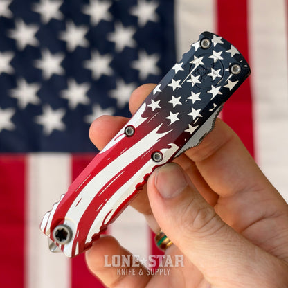 Microtech USA 250 UTX-85 Tanto Edge OTF - Apocalyptic M390MK - Made in USA (12334-10APS-4J250)
