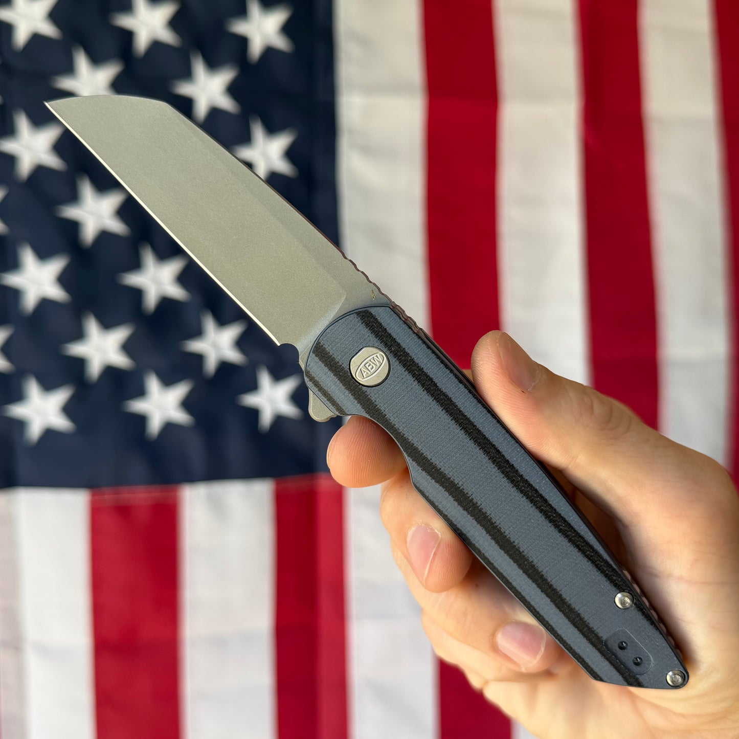 ABW G10 Model 2 Knife – 3.25” MagnaCut Blade, G10 Handle, Liner Lock Flipper – Made in USA