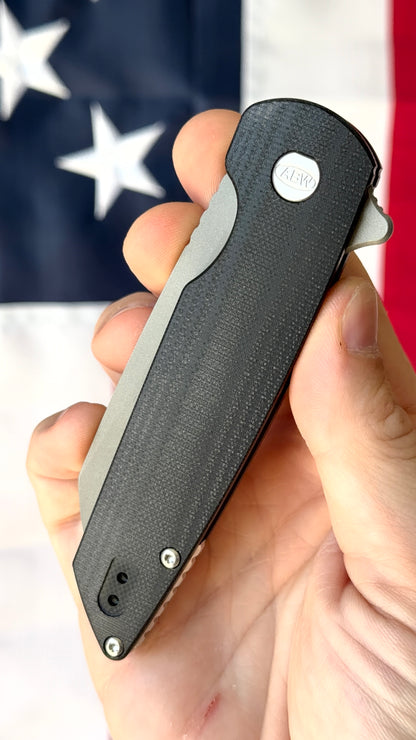 ABW G10 Model 2 Knife – 3.25” MagnaCut Blade, G10 Handle, Liner Lock Flipper – Made in USA