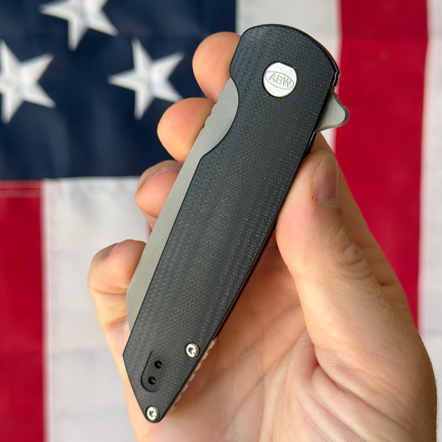 ABW G10 Model 2 Knife – 3.25” MagnaCut Blade, G10 Handle, Liner Lock Flipper – Made in USA