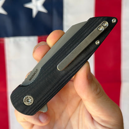 ABW G10 Model 2 Knife – 3.25” MagnaCut Blade, G10 Handle, Liner Lock Flipper – Made in USA