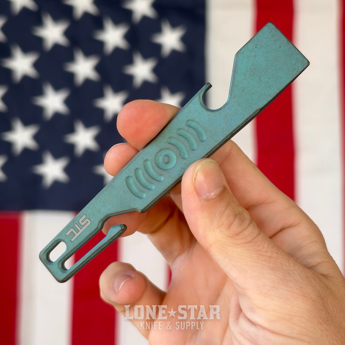 Stevens Tool Co. PR001 EDC Pry Bar, 5" Grade 5 Titanium, Matte Green and Bronze, Made in USA (STC-PR001-GREENBRONZE)
