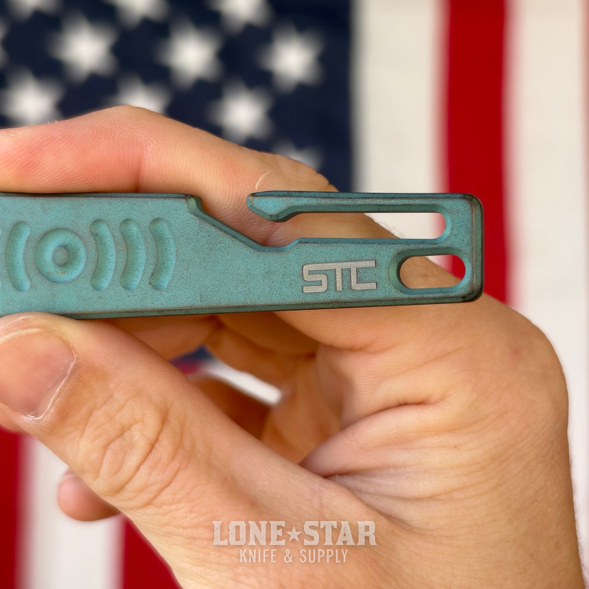 Stevens Tool Co. PR001 EDC Pry Bar, 5" Grade 5 Titanium, Matte Green and Bronze, Made in USA (STC-PR001-GREENBRONZE)