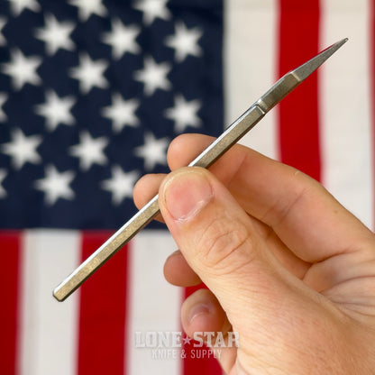 Stevens Tool Co. PR001 EDC Pry Bar, 5" Grade 5 Titanium, Bright Stonewashed, Made in USA (STC-PR001-BRIGHTSW)