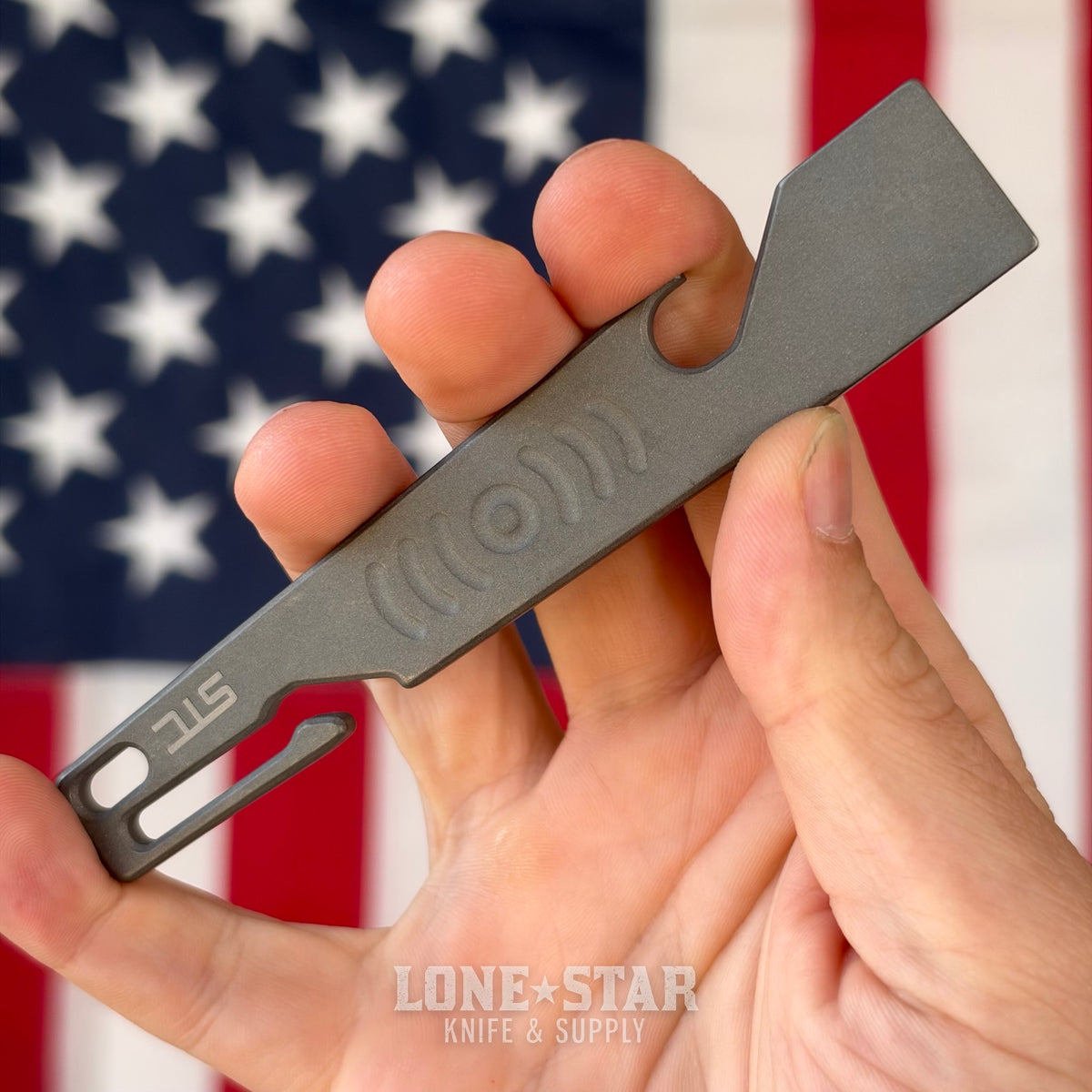 Stevens Tool Co. PR001 EDC Pry Bar, 5" Grade 5 Titanium, Heavy Grit Glass Blasted and Tumbled, Made in USA (STC-PR001-HEAVYGRIT)