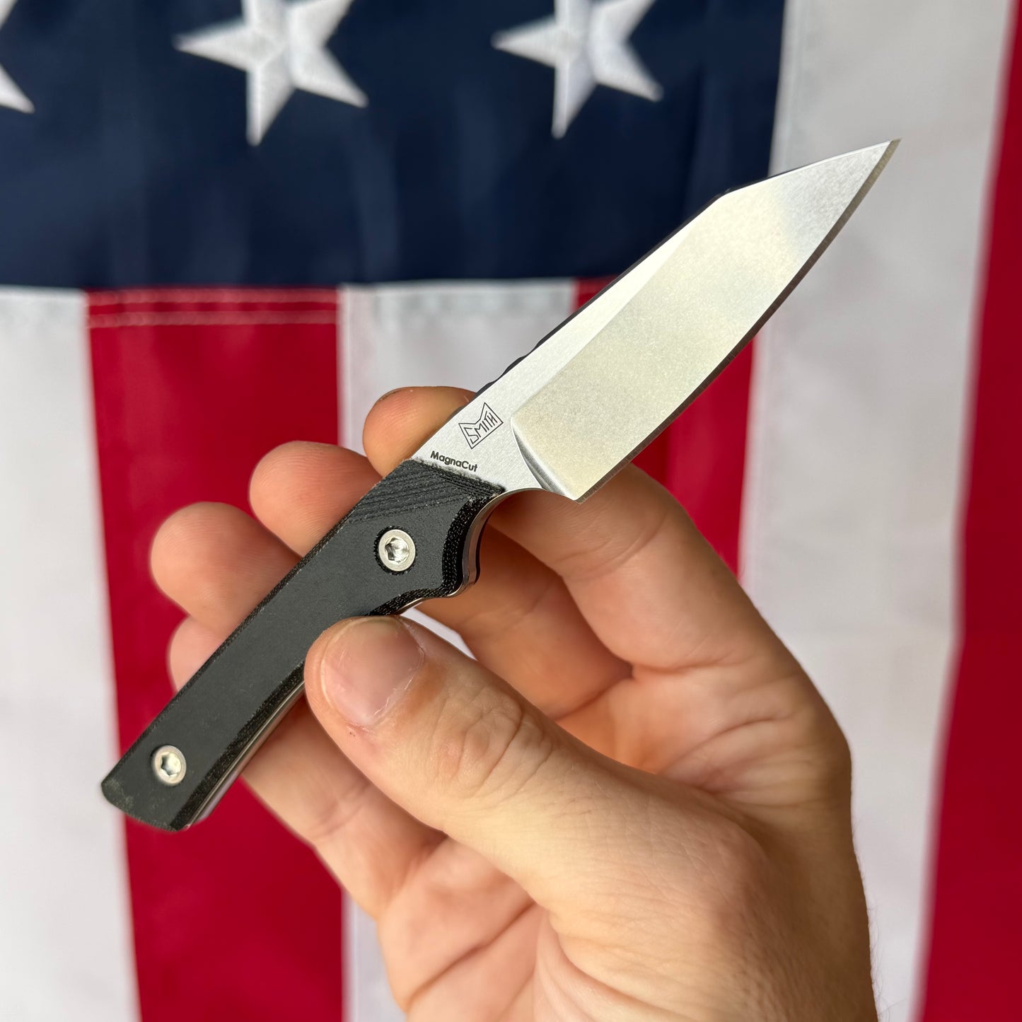 Lynch Blades Swift Six 2.5" Fixed Blade – Black Canvas Micarta, MagnaCut Stonewash, Dual Sheath – Made in USA