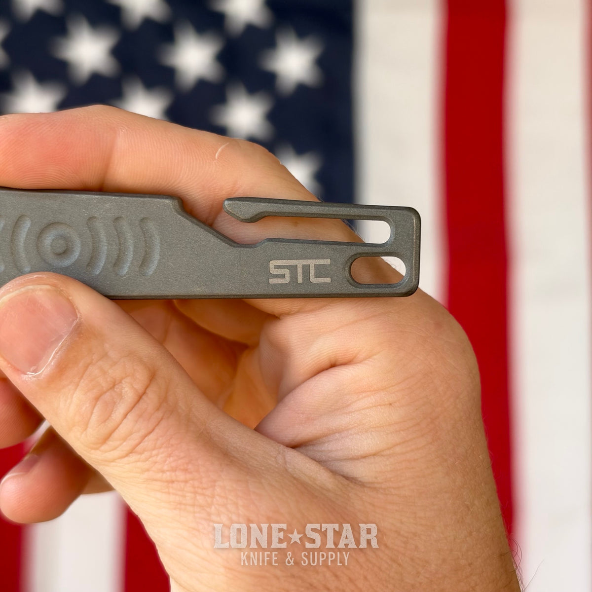 Stevens Tool Co. PR001 EDC Pry Bar, 5" Grade 5 Titanium, Heavy Grit Glass Blasted and Tumbled, Made in USA (STC-PR001-HEAVYGRIT)
