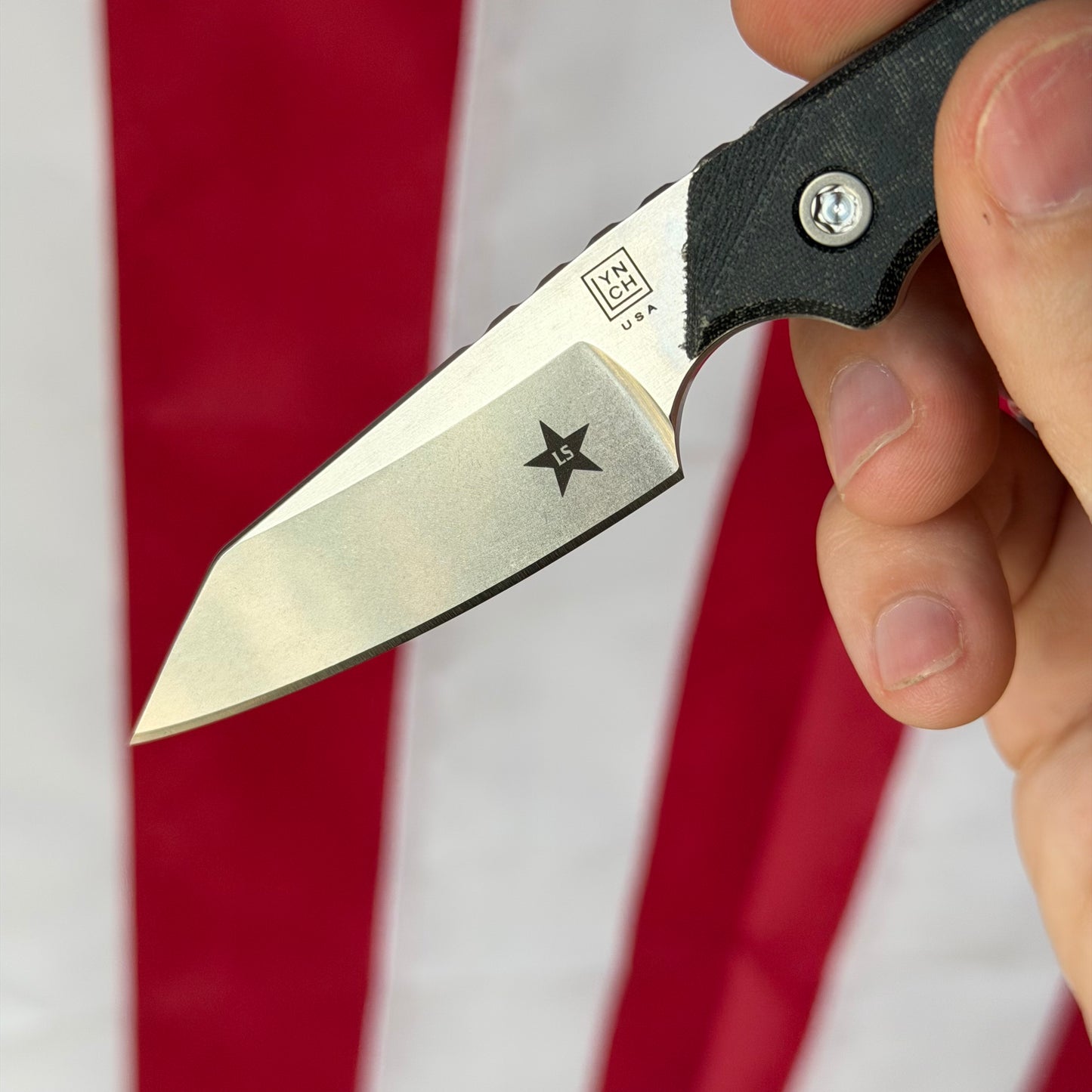 Lynch Blades Swift Six 2.5" Fixed Blade – Black Canvas Micarta, MagnaCut Stonewash, Dual Sheath – Made in USA