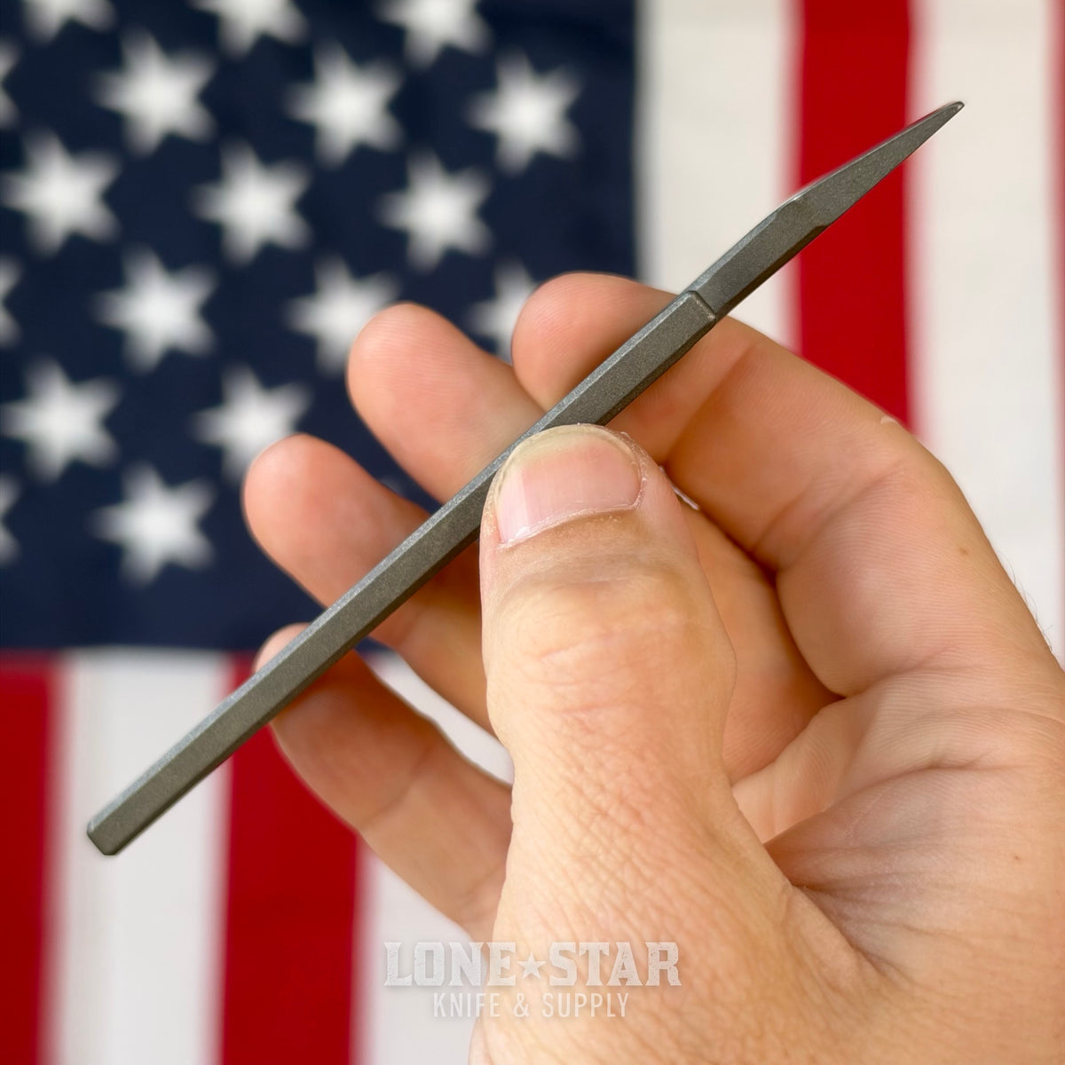 Stevens Tool Co. PR001 EDC Pry Bar, 5" Grade 5 Titanium, Aluminum Oxide Blasted and Tumbled, Made in USA (STC-PR001-AO)