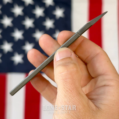 Stevens Tool Co. PR001 EDC Pry Bar, 5" Grade 5 Titanium, Aluminum Oxide Blasted and Tumbled, Made in USA (STC-PR001-AO)