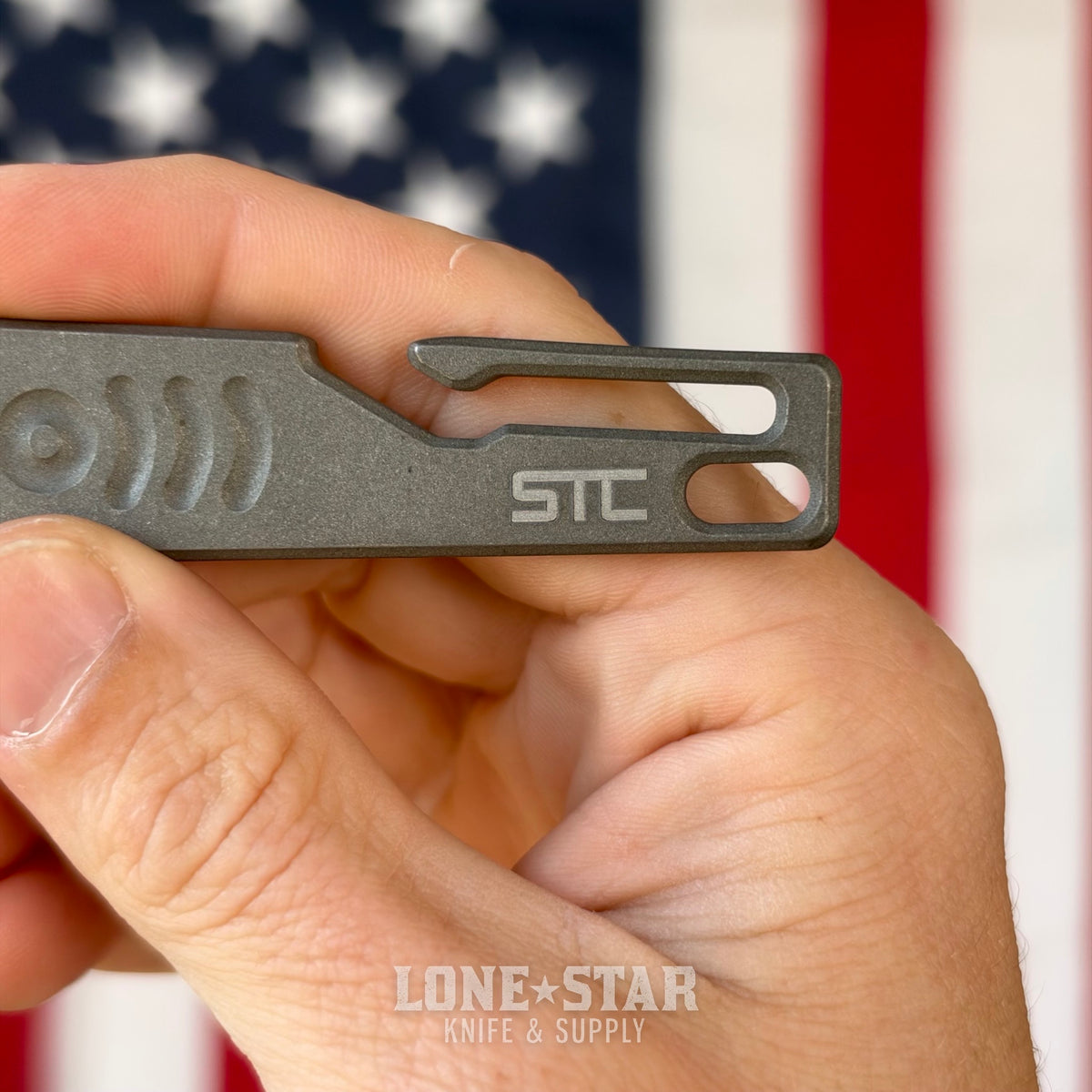 Stevens Tool Co. PR001 EDC Pry Bar, 5" Grade 5 Titanium, Aluminum Oxide Blasted and Tumbled, Made in USA (STC-PR001-AO)
