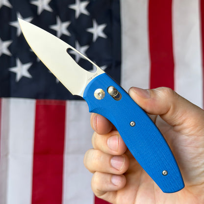 TRM BULLDOG Rev B 2.95" River-LOK – Royal Blue G10 3D Lizard Skin, MagnaCut – Made in USA