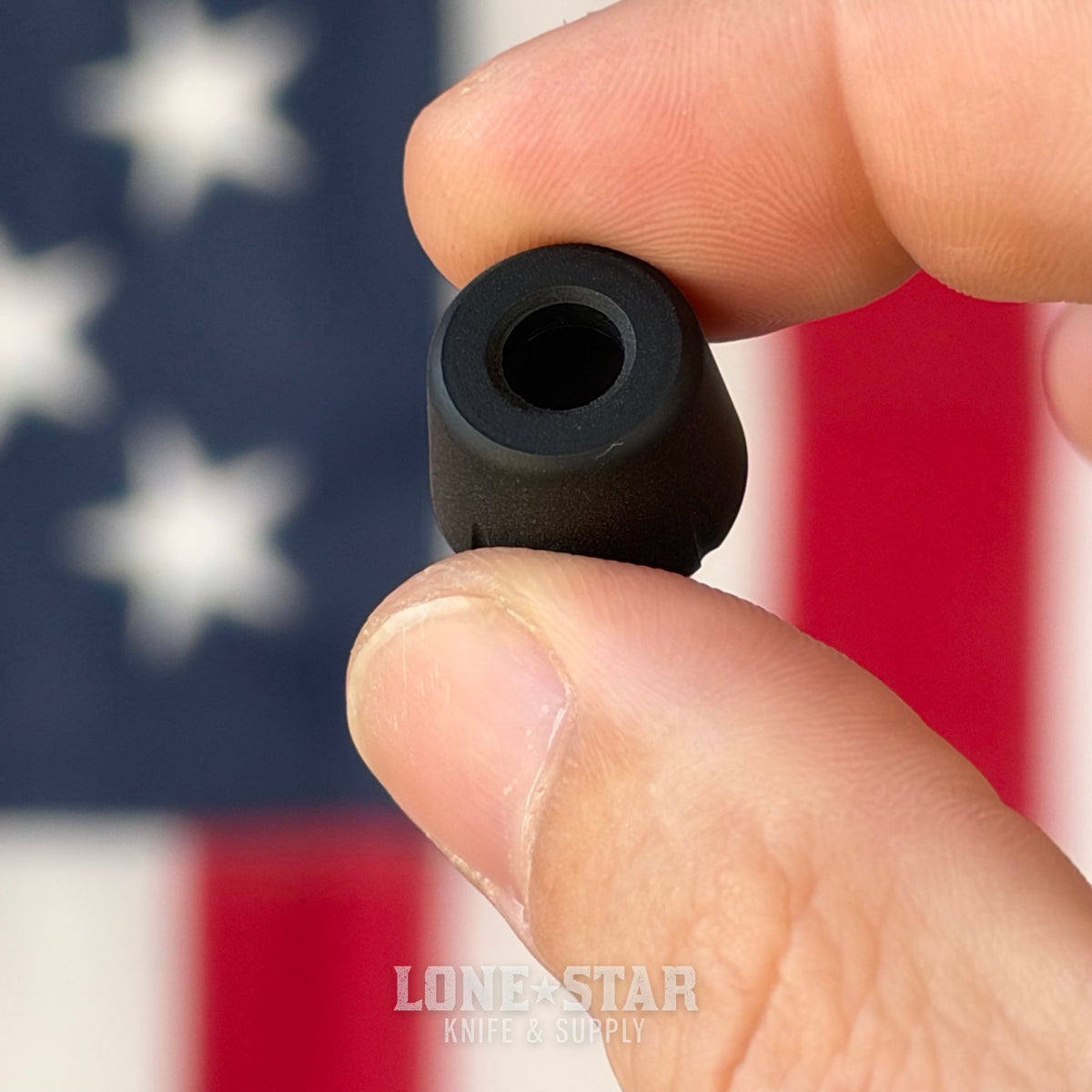 Stevens Tool Co. BD001 Lanyard Bead, Black Delrin, Internal Knot Pocket, Made in USA (STC-BD001)