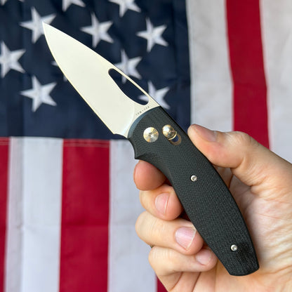 TRM BULLDOG Rev B 2.95" River-LOK – Jet Black G10 3D Lizard Skin, MagnaCut – Made in USA