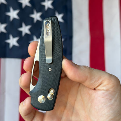 TRM BULLDOG Rev B 2.95" River-LOK – Jet Black G10 3D Lizard Skin, MagnaCut – Made in USA