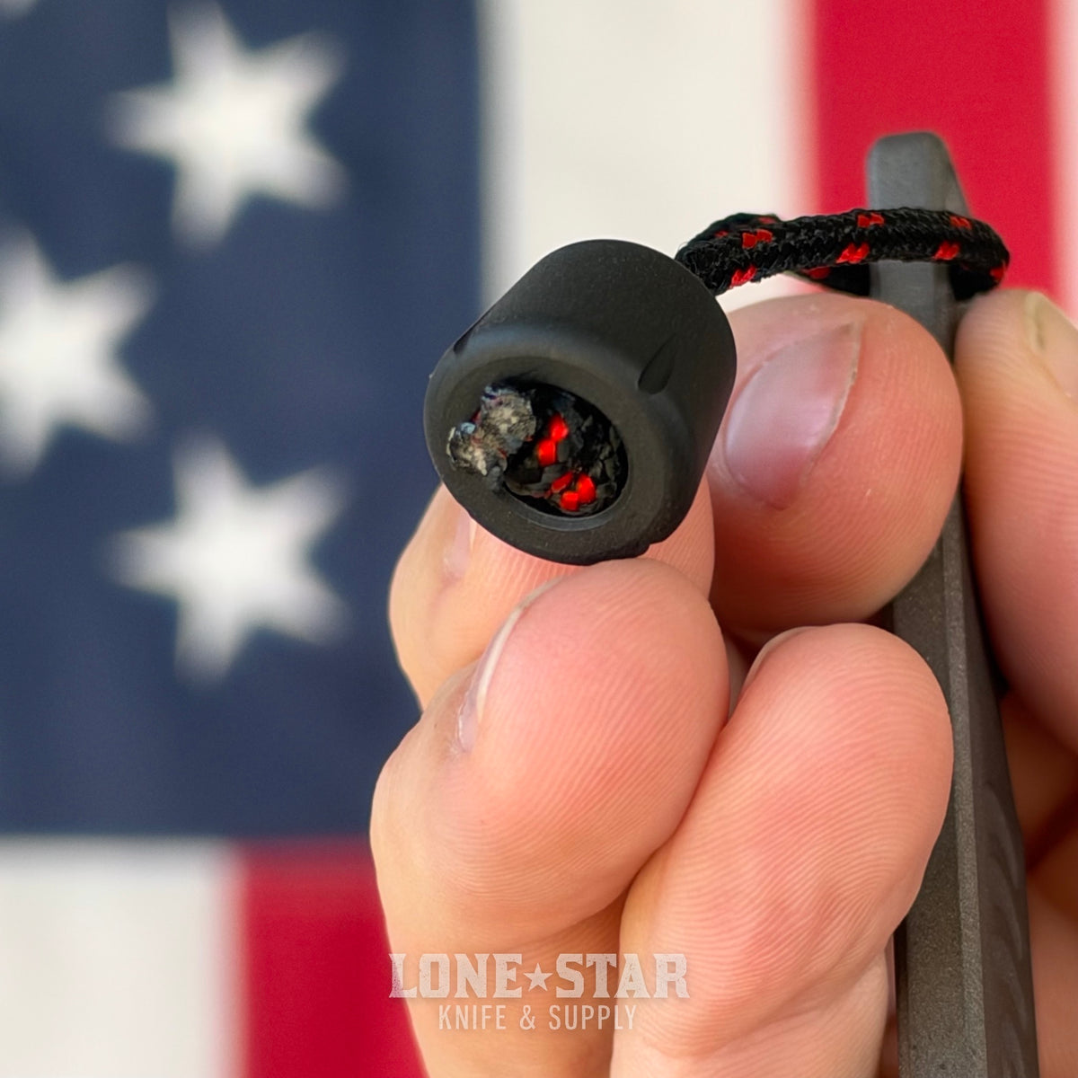Stevens Tool Co. BD001 Lanyard Bead, Black Delrin, Internal Knot Pocket, Made in USA (STC-BD001)