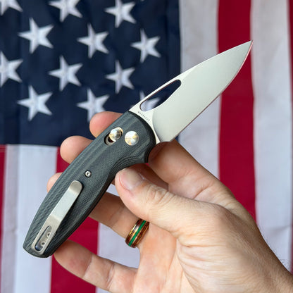 TRM BULLDOG Rev B 2.95" River-LOK – OD Green & Black G10 3D Lizard Skin, MagnaCut – Made in USA